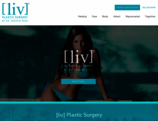livplasticsurgery.com screenshot