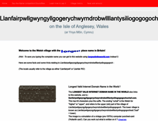 llanfairpwllgwyngyllgogerychwyrndrobwllllantysiliogogogochuchaf.org.uk screenshot