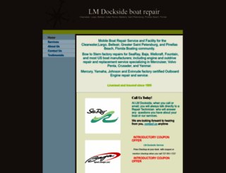 lmdocksideboatrepair.com screenshot