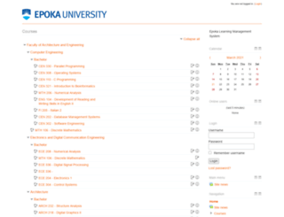 lms.epoka.edu.al screenshot