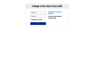 lms.holycross.edu screenshot
