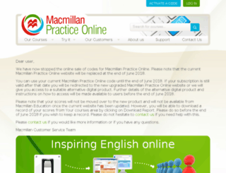lms.macmillanpracticeonline.com screenshot