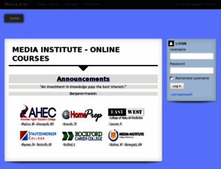 lms.mediainstitute.edu screenshot