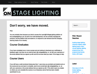 lms.onstagelighting.co.uk screenshot