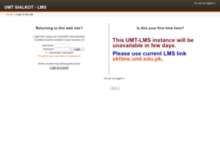 lms.skt.umt.edu.pk screenshot