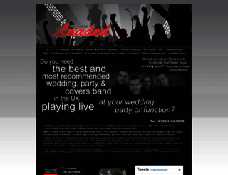 loadedweddingband.co.uk screenshot