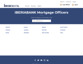 loanofficers.iberiabank.com screenshot