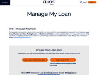 loanpayment.bankofinternet.com screenshot