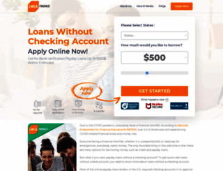 loanswithoutcheckingaccount.com screenshot