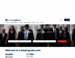 lobbyingjobs.com screenshot