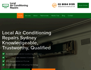 localairconditioningrepairs.com.au screenshot