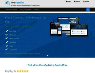 localclassified.co.za screenshot