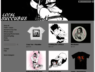 localsuccubus.storenvy.com screenshot
