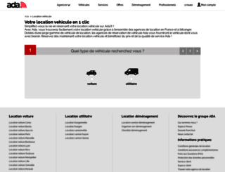 location-vehicule.ada.fr screenshot