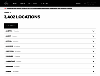 locations.arbys.com screenshot