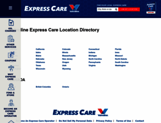 locations.expresscare.com screenshot