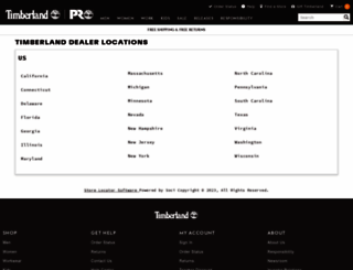 locations.timberland.com screenshot