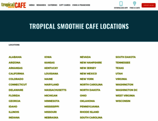 locations.tropicalsmoothiecafe.com screenshot