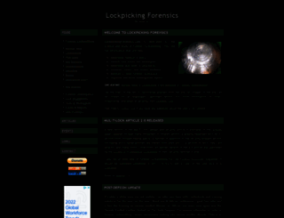 lockpickingforensics.com screenshot