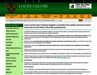 locksgalore.com.au screenshot