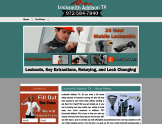 locksmithaddisontx.com screenshot