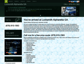 locksmithalpharettaga.com screenshot