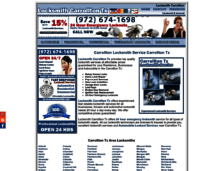 locksmithcarrolltontx.com screenshot