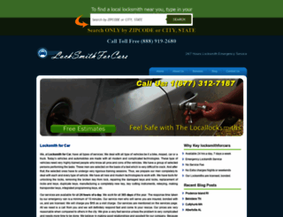 locksmithforcars.com screenshot