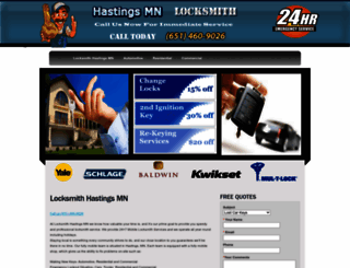 locksmithhastingsmn.com screenshot