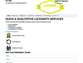 locksmithleesburgva.com screenshot