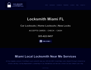 locksmithmiami305.com screenshot