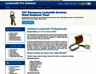 locksmithproashland.com screenshot