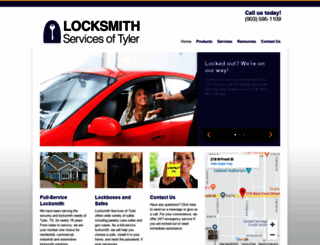 locksmithservicesoftyler.com screenshot