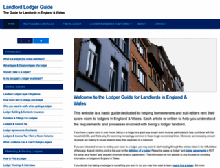 lodgerguide.co.uk screenshot