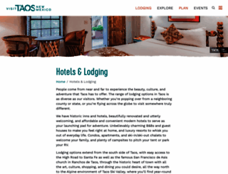 lodging.taos.org screenshot