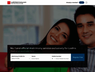 lodhimatrimony.com screenshot