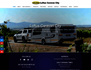 loftuscaravans.co.za screenshot