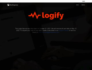 logify.devexpress.com screenshot