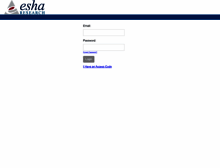 login.esha.com screenshot