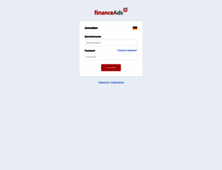 login.financeads.net screenshot