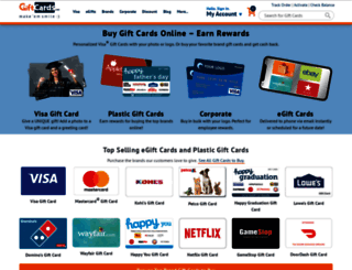login.giftcards.com screenshot