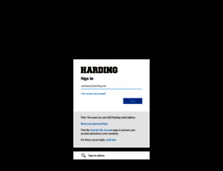 login.harding.edu screenshot