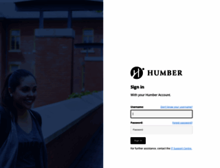 login.humber.ca screenshot