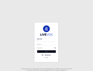 login.livevox.com screenshot
