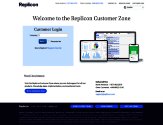login.replicon.com screenshot