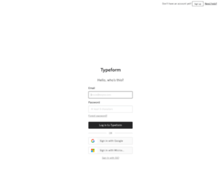 Access login.typeform.com. Log in | Typeform