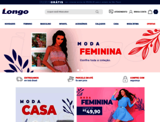 lojaslongo.com.br screenshot