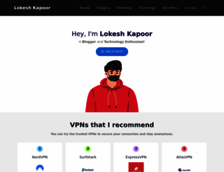 lokeshkapoor.com screenshot