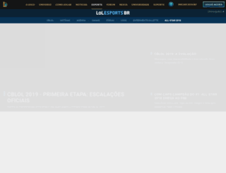 lolesports.com.br screenshot