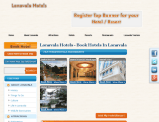 lonavala-hotels.in screenshot